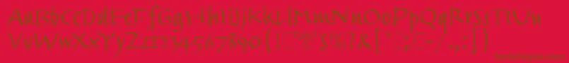 fuente TrackpadLetPlain.1.0 – Fuentes Marrones Sobre Fondo Rojo