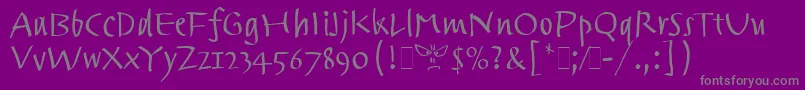 Шрифт TrackpadLetPlain.1.0 – серые шрифты на фиолетовом фоне