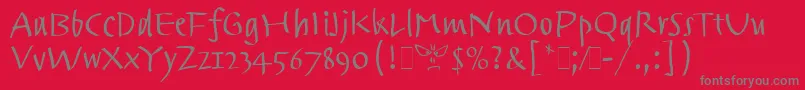 TrackpadLetPlain.1.0 Font – Gray Fonts on Red Background