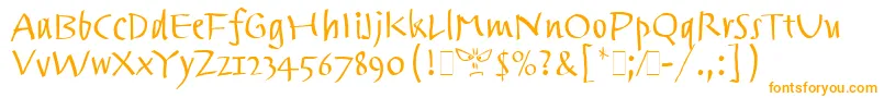 TrackpadLetPlain.1.0-Schriftart – Orangefarbene Schriften