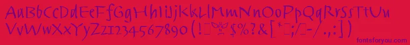 Шрифт TrackpadLetPlain.1.0 – фиолетовые шрифты на красном фоне