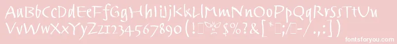 TrackpadLetPlain.1.0 Font – White Fonts on Pink Background