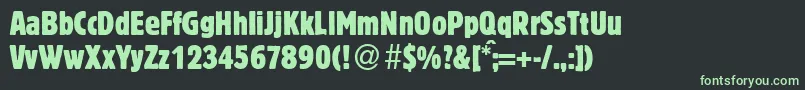 フォントBlossumcondbNormal – 黒い背景に緑の文字
