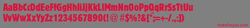 BlossumcondbNormal Font – Red Fonts on Gray Background