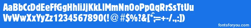 BlossumcondbNormal Font – White Fonts on Blue Background