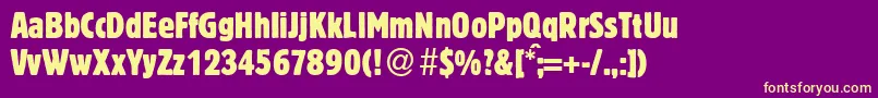 BlossumcondbNormal Font – Yellow Fonts on Purple Background