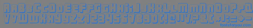 Подробнее о шрифте UrbanConstructedShadow Шрифт UrbanConstructedShadow – синие шрифты на сером фоне