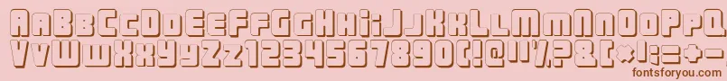 UrbanConstructedShadow Font – Brown Fonts on Pink Background