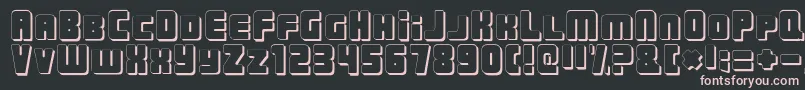 UrbanConstructedShadow Font – Pink Fonts on Black Background