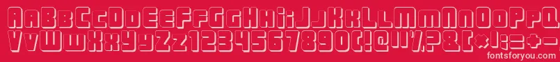 UrbanConstructedShadow Font – Pink Fonts on Red Background