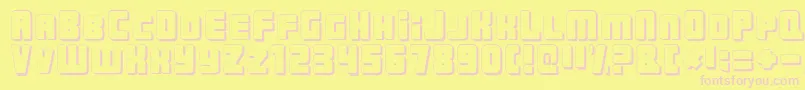 UrbanConstructedShadow Font – Pink Fonts on Yellow Background