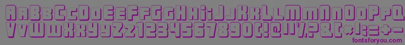 UrbanConstructedShadow Font – Purple Fonts on Gray Background