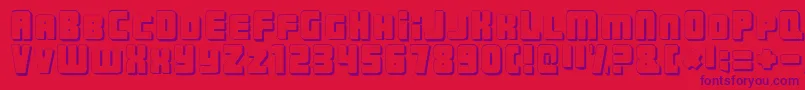 UrbanConstructedShadow Font – Purple Fonts on Red Background
