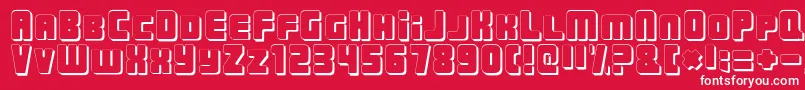 UrbanConstructedShadow Font – White Fonts on Red Background