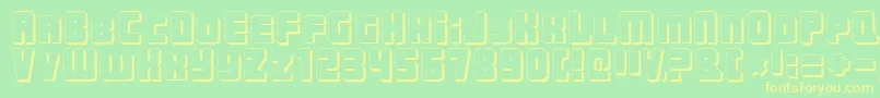 UrbanConstructedShadow Font – Yellow Fonts on Green Background