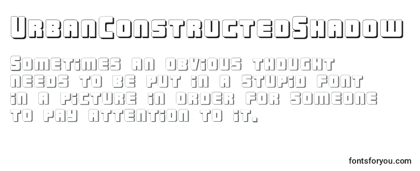 Review of the UrbanConstructedShadow Font