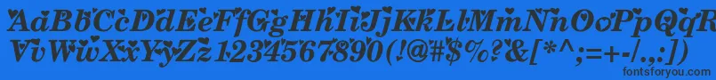 Times ffy Font – Black Fonts on Blue Background