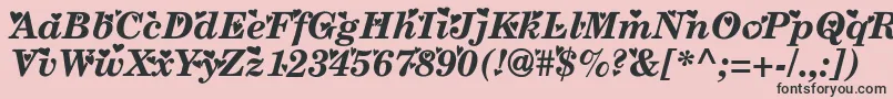 フォントTimes ffy – ピンクの背景に黒い文字