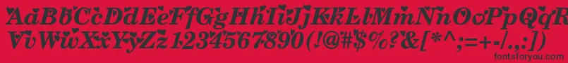 フォントTimes ffy – 赤い背景に黒い文字