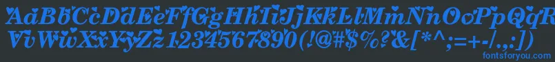 フォントTimes ffy – 黒い背景に青い文字