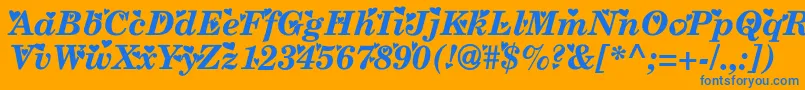 Fonte Times ffy – fontes azuis em um fundo laranja