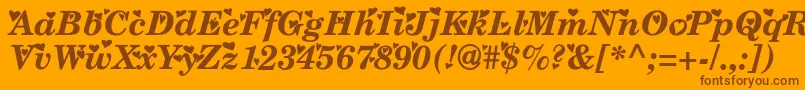 Times ffy Font – Brown Fonts on Orange Background