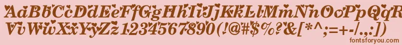 Times ffy Font – Brown Fonts on Pink Background