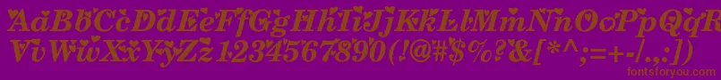 Times ffy Font – Brown Fonts on Purple Background