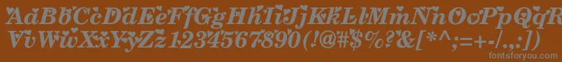 フォントTimes ffy – 茶色の背景に灰色の文字