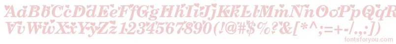 Times ffy Font – Pink Fonts on White Background