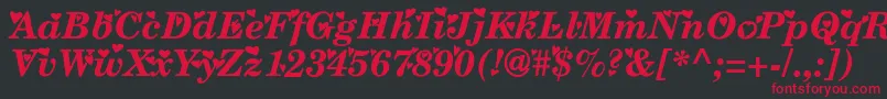 Times ffy Font – Red Fonts on Black Background