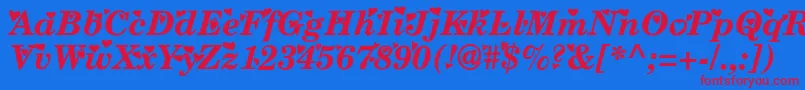 Times ffy Font – Red Fonts on Blue Background