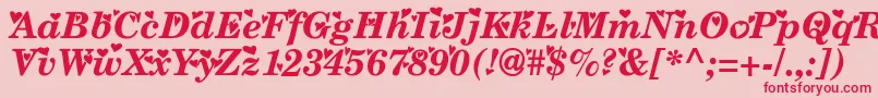 Times ffy Font – Red Fonts on Pink Background