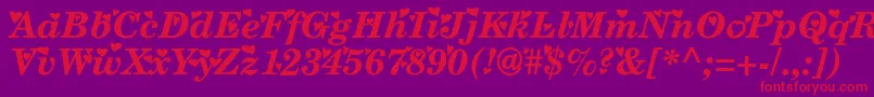 Times ffy Font – Red Fonts on Purple Background