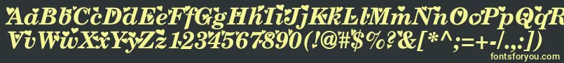 Times ffy Font – Yellow Fonts on Black Background