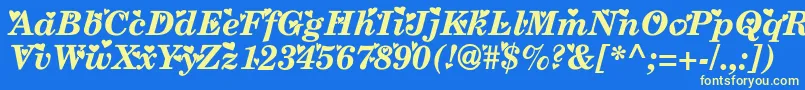 フォントTimes ffy – 黄色の文字、青い背景