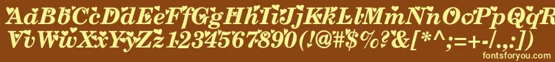 Times ffy Font – Yellow Fonts on Brown Background