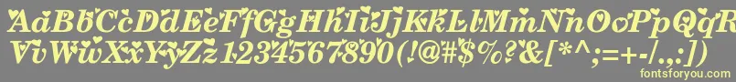 Times ffy Font – Yellow Fonts on Gray Background