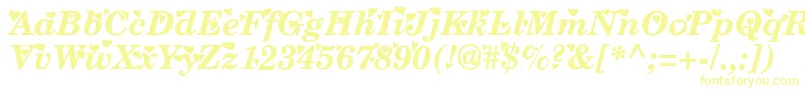 Times ffy Font – Yellow Fonts on White Background