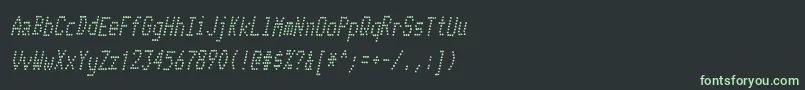 Шрифт TelidoninkcdItalic – зелёные шрифты на чёрном фоне