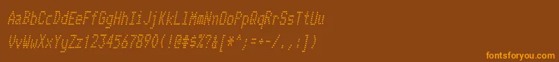 Шрифт TelidoninkcdItalic – оранжевые шрифты на коричневом фоне