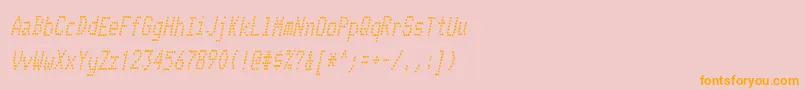 TelidoninkcdItalic Font – Orange Fonts on Pink Background