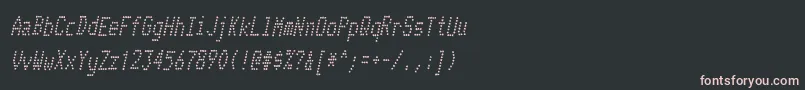 Czcionka TelidoninkcdItalic – różowe czcionki na czarnym tle