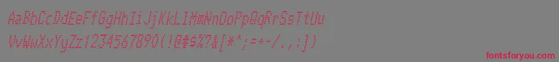 TelidoninkcdItalic Font – Red Fonts on Gray Background