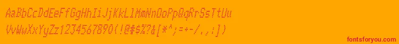 TelidoninkcdItalic Font – Red Fonts on Orange Background