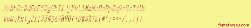 TelidoninkcdItalic Font – Red Fonts on Yellow Background