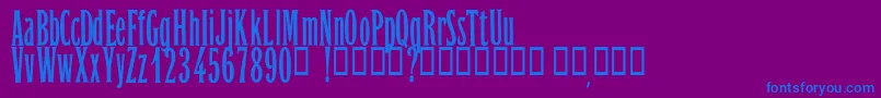 OrientExpressPersonalUseOnly Font – Blue Fonts on Purple Background