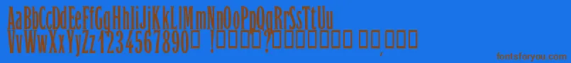 OrientExpressPersonalUseOnly Font – Brown Fonts on Blue Background