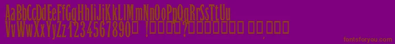 OrientExpressPersonalUseOnly Font – Brown Fonts on Purple Background