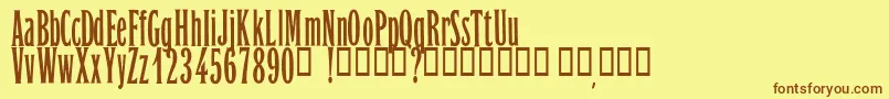 OrientExpressPersonalUseOnly Font – Brown Fonts on Yellow Background